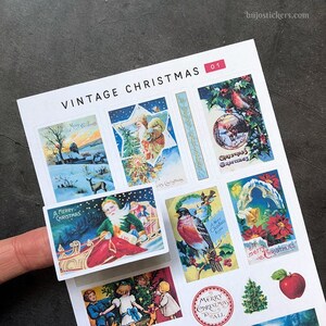 Vintage Christmas 01 • Ilustraciones retro • Pegatinas para tarjetas, cartas, scrapbooking, bujo, bullet journals, planificación. bujostickers.com