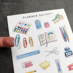 Planner Delight • Calcomanías únicas hechas a mano para diarios, agendas, tarjetas, cartas, manualidades y bujos • bujostickers.com