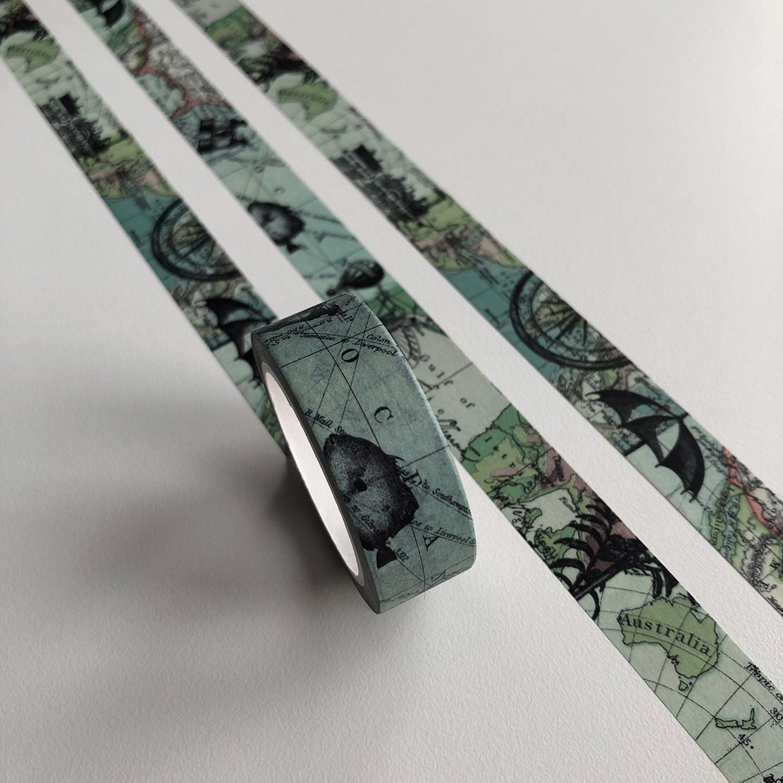 Washi Tape • Vintage Maps & Travel Symbols • 15 Mm X 10 M ...