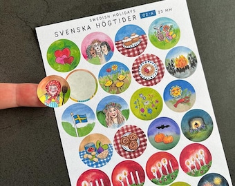 Svenska högtider 02 • Swedish holidays • Stickers for bujo, planners, journaling, cards, scrapbooking, letters, almanacka, kalender.