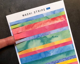Washi strip stickers No 01 • For bullet journaling, art journaling, cards, letters, crafting, planners, agendas etc. bujostickers.com