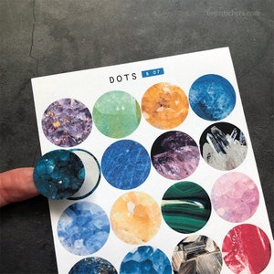 Dots B07 • 1 inch circle stickers on thin matte sticker paper. Bullet journaling, organizing, decorating, scrap booking. bujostickers.com