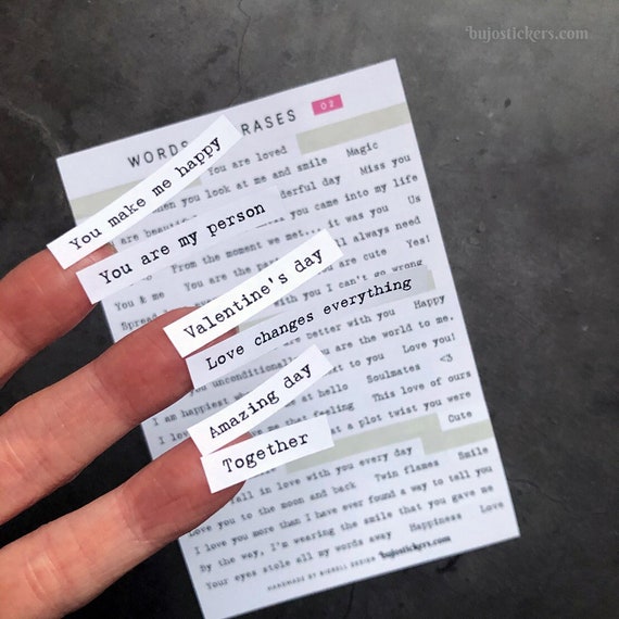 Words and Phrases Stickers 02. Love, Romance & Valentine's Day