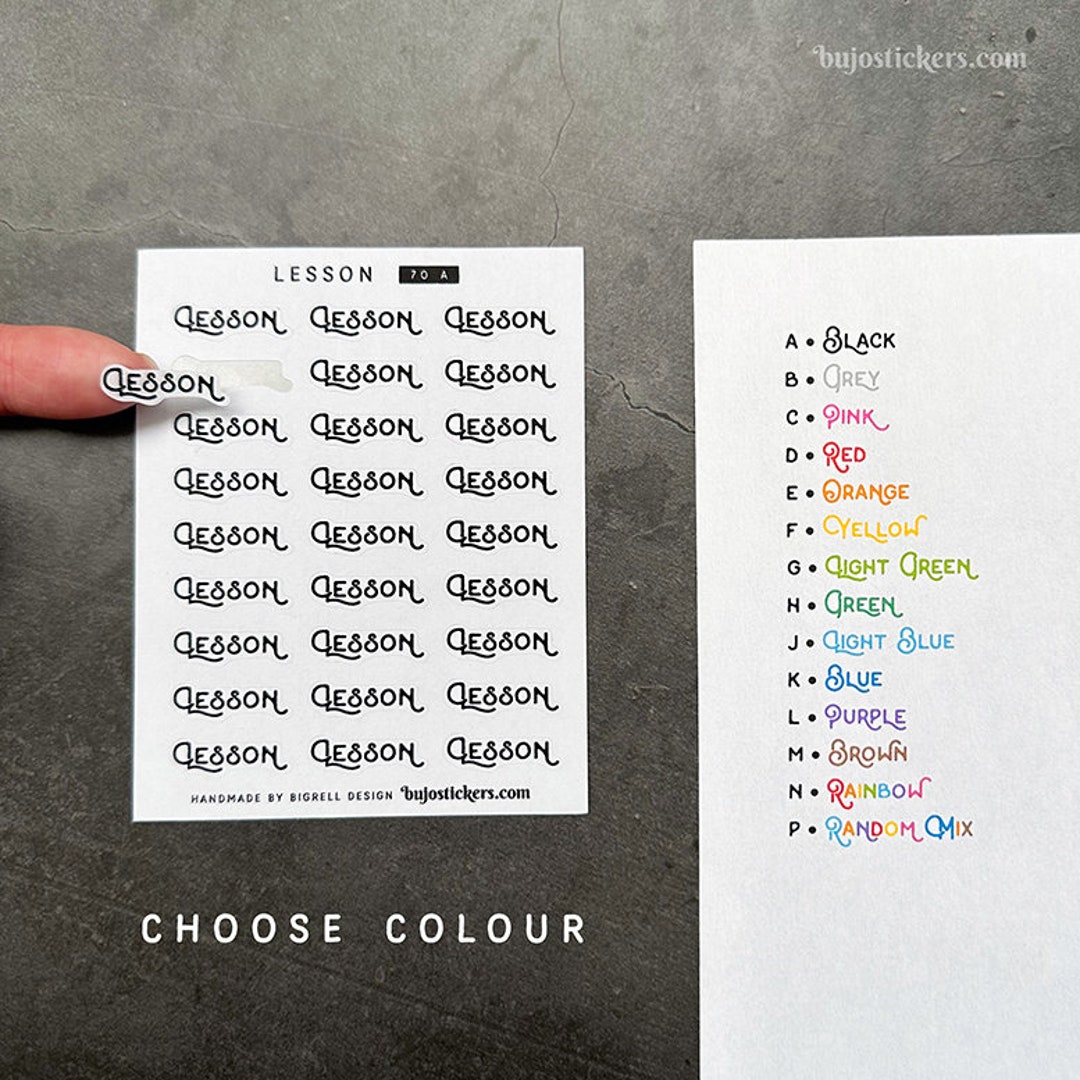 Lesson Stickers • School, Study, Teacher, University, Student. Vintage ...
