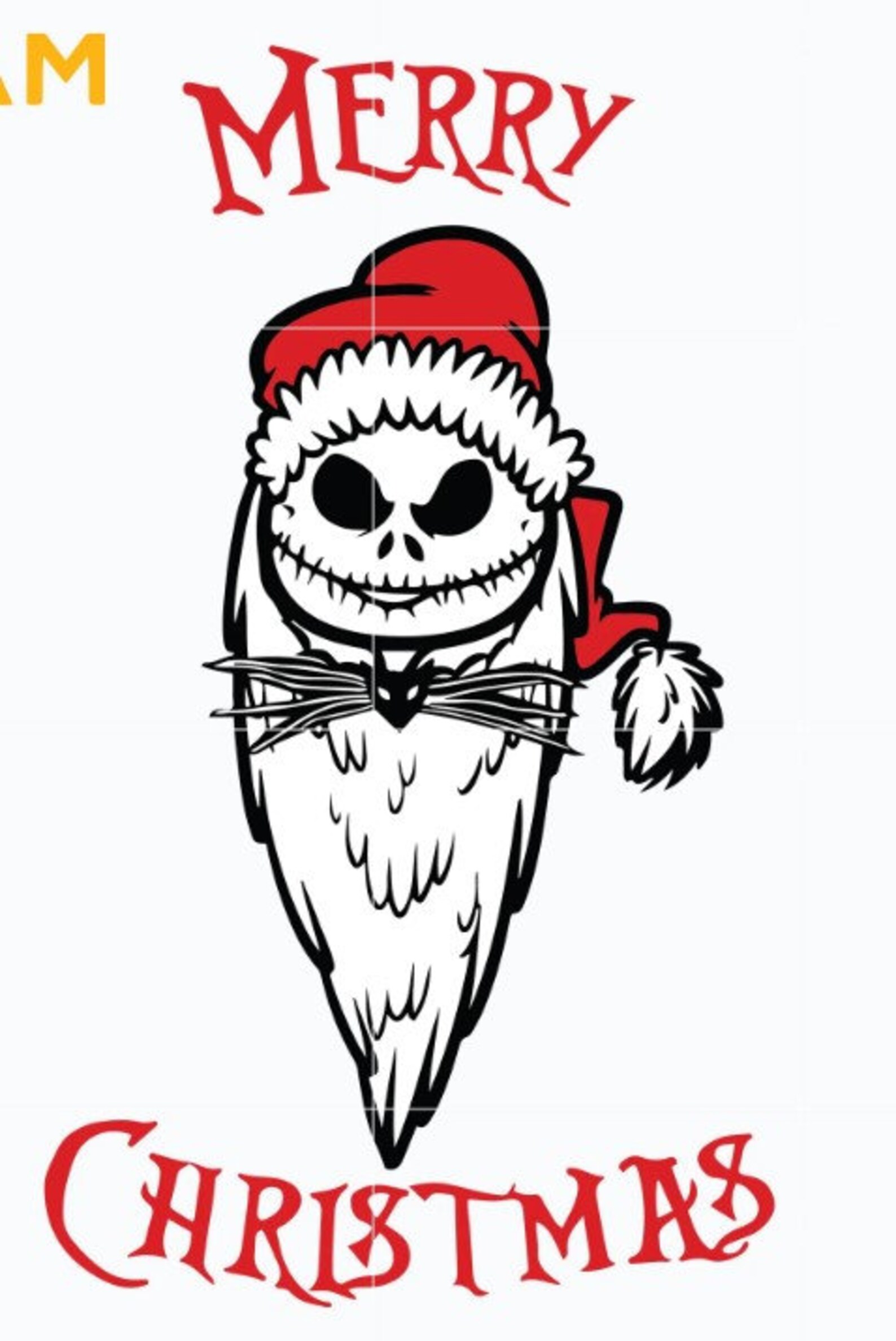 Jack skellington merry christmas svg christmas svg png dxf  Etsy