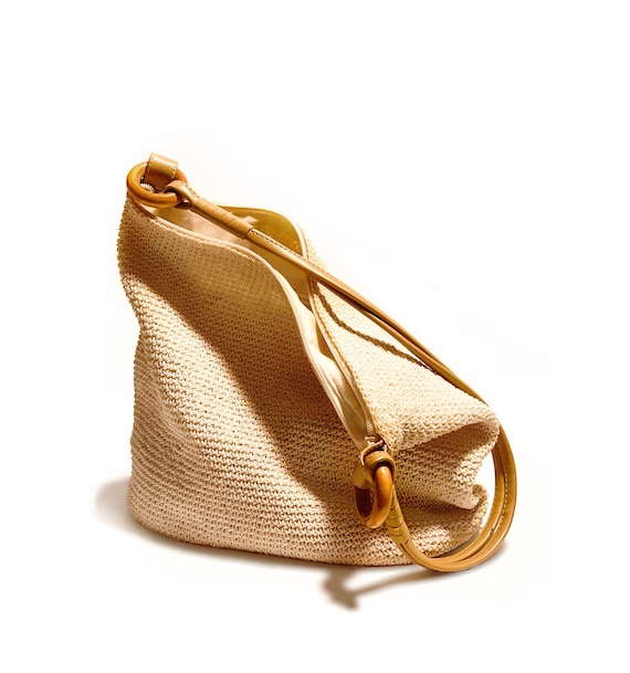 Boho Summer Bag,Summer Vintage Shoulder Bag, Cream
