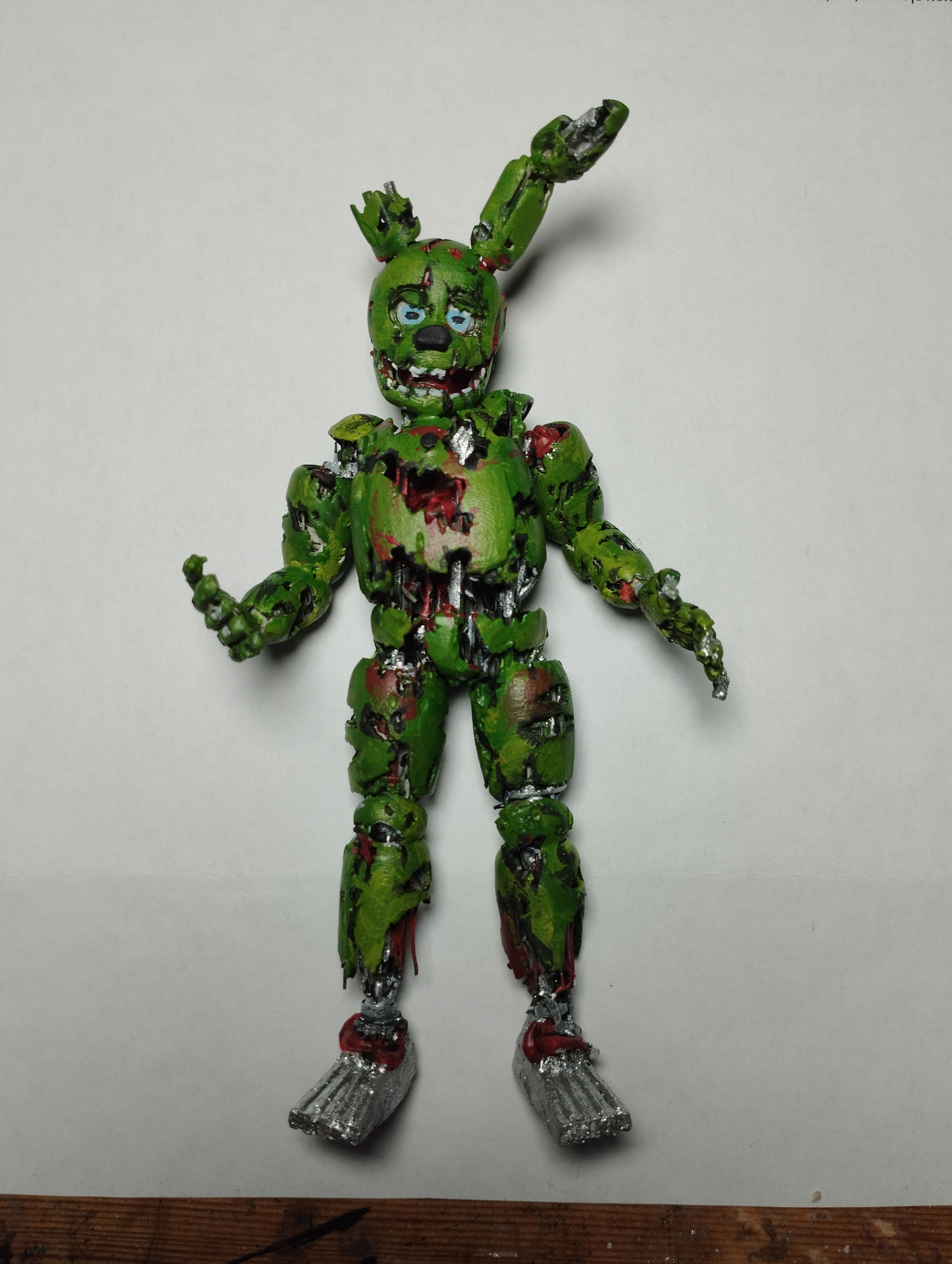 TOY FIGURE MEXICAN FIVE NIGHTS AT FREDDY 'ANIMATRONICS TWISTED springtrap  BLACK