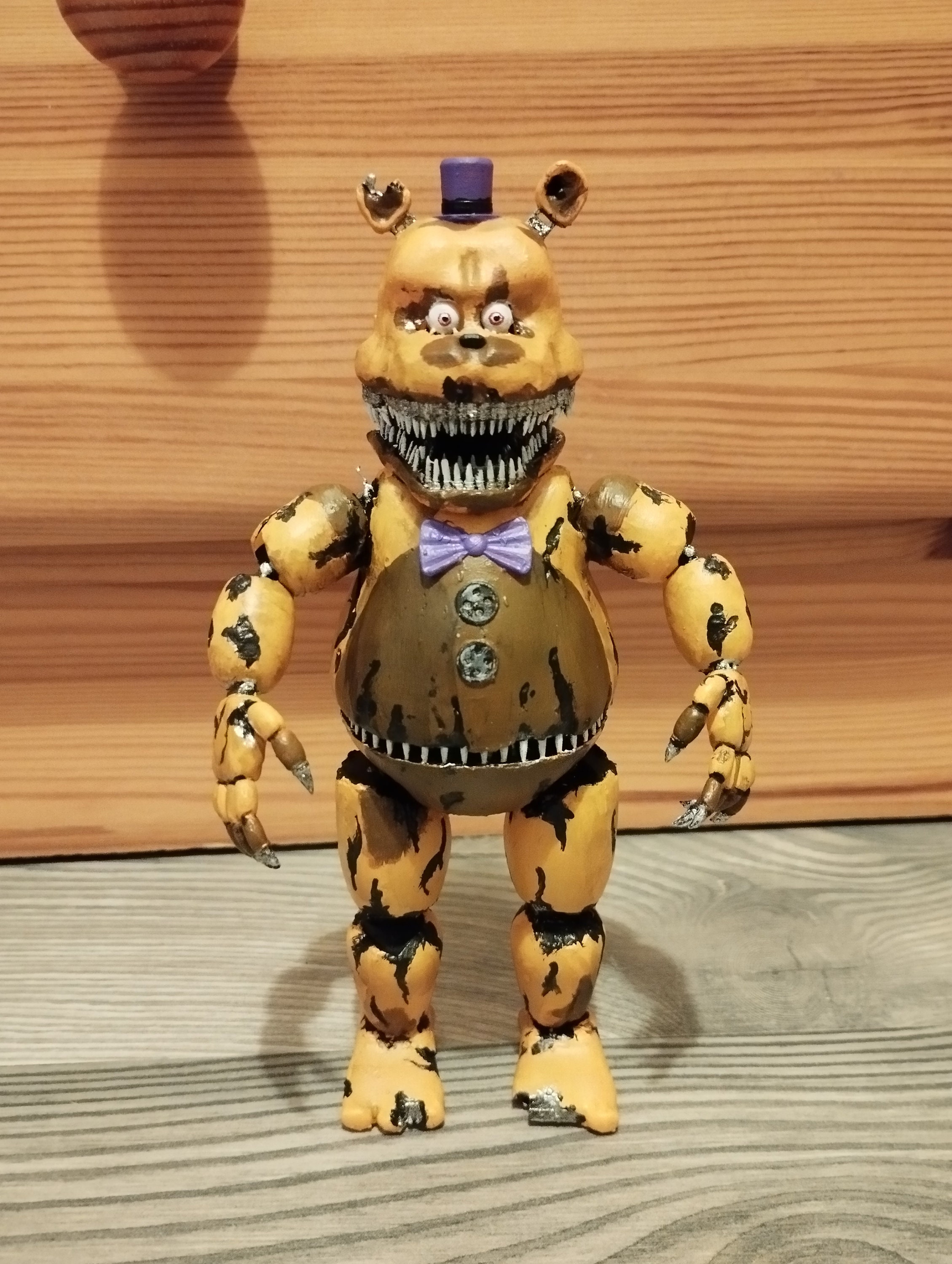 30Cm FNAF Plush Toys Fazbear Nightmare Fredbear Golden Freddy Plush Doll El  Chip