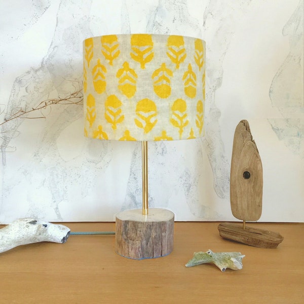 One of a Kind Simple and Stylish Medium Size Driftwood and Brass Table Lamp Base