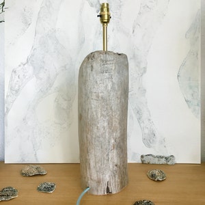 One of a Kind Large 74cm and Heavy Rustic Tasteful Handmade Out of Rare Piece of Driftwood size wise Table Lamp Base image 7