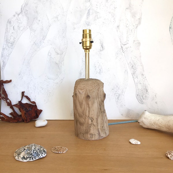 One of a Kind Beautiful Quality Handmade Driftwood and Brass Table Lamp Base