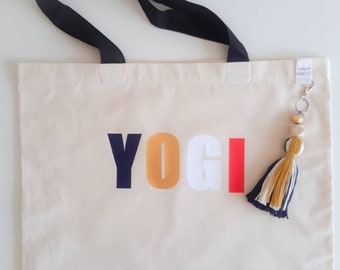 Sustainable Yoga Tote | Fun Yoga Quote Bag | Vibrant Gym Bag | Eco-Friendly Gift for Yoga Enthusiasts