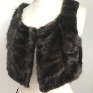 Mink vest lined with silk Portable on both sides