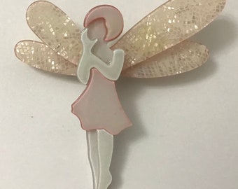 Vintage brooch plastic "Fairy"