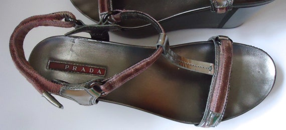 Vintage  Prada Schuhe Plateau Sandalen Prada - image 2