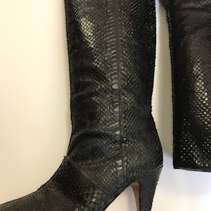 Vintage Schlangenleder Stiefel 80s