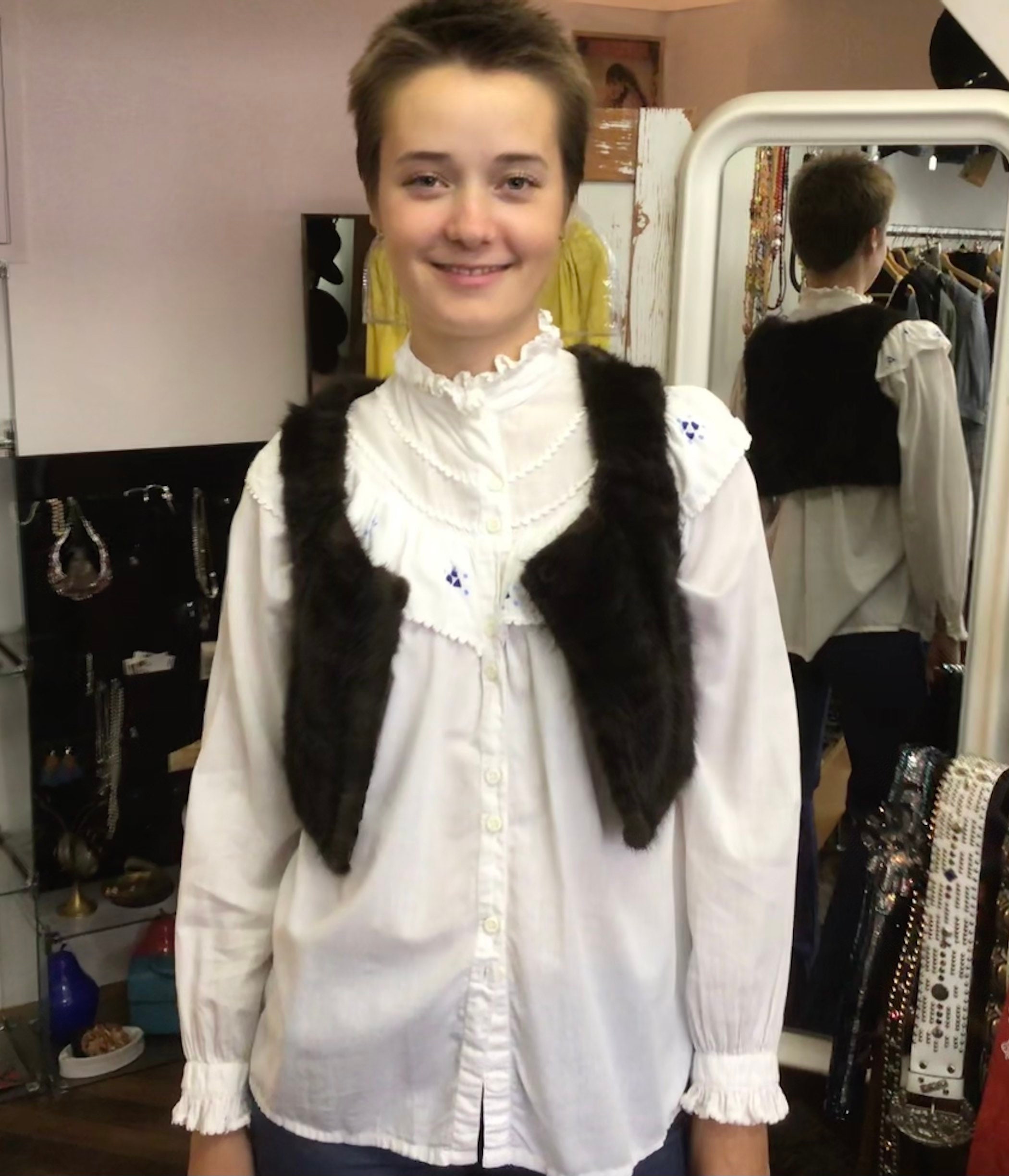 Mink Vest Lined With Silk