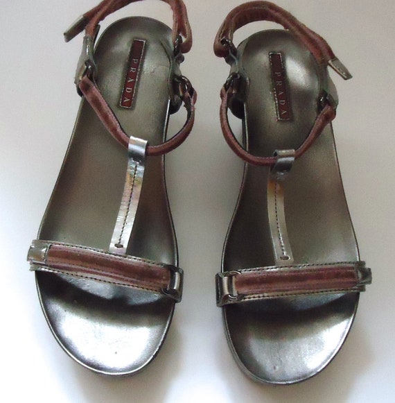 Vintage  Prada Schuhe Plateau Sandalen Prada - image 1