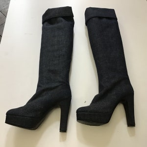 Bottes à plateforme vintage des années 70