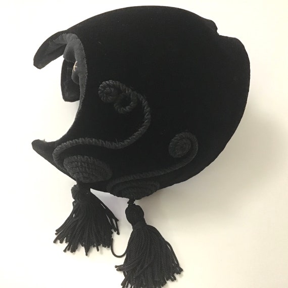 Vintage "Half Hat" in Sutasch and Velvet 50s
