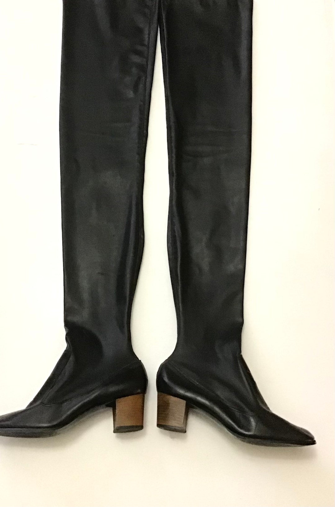 Latex Vintage Overknee Boots - Etsy