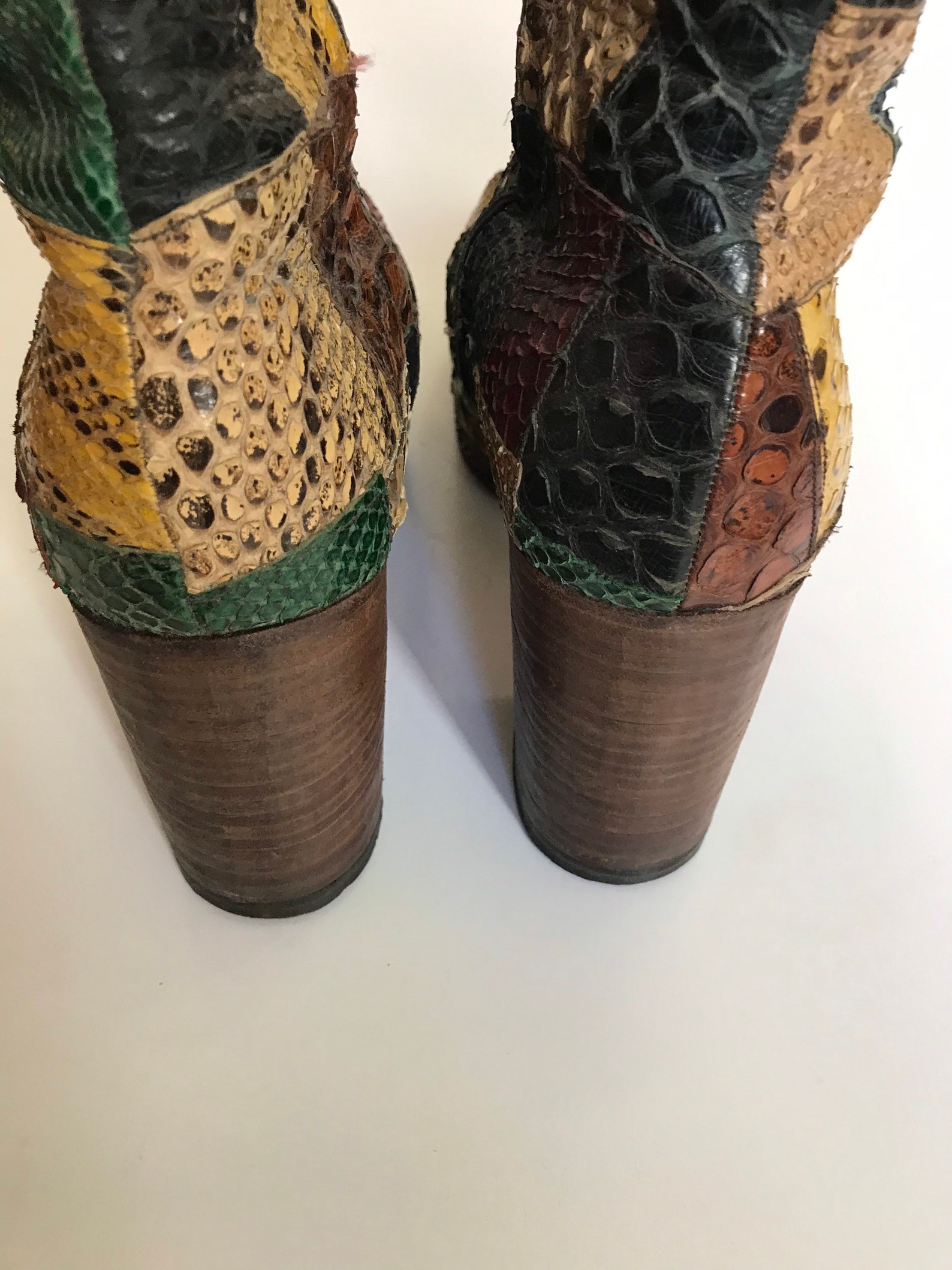 Vintage Plateau Python Boots 1968 US Gr.10 EU 40 - Etsy