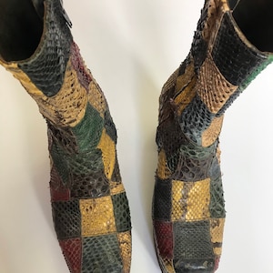 Vintage Plateau Python Botas 1968 US Gr.10 EU 40
