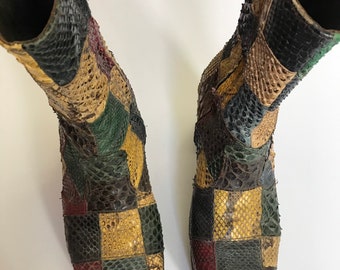 Vintage Plateau Python Boots 1968 US Gr.10 EU 40