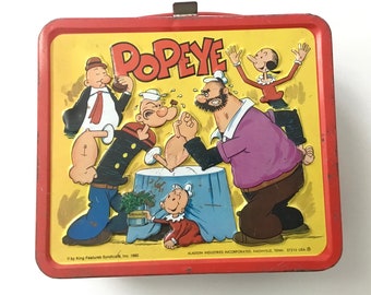 Lunchbox Popeye 80s by Aladdin Industries Nashville Tenn.USA