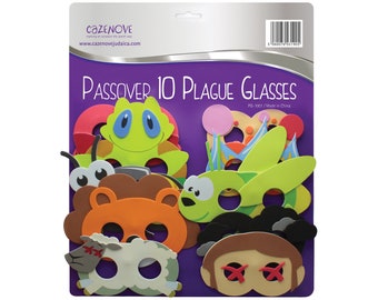 10 Plagues Foam Glasses, Dressing Up Glasses, Passover Glasses, Pesach Glasses, 10 Plagues