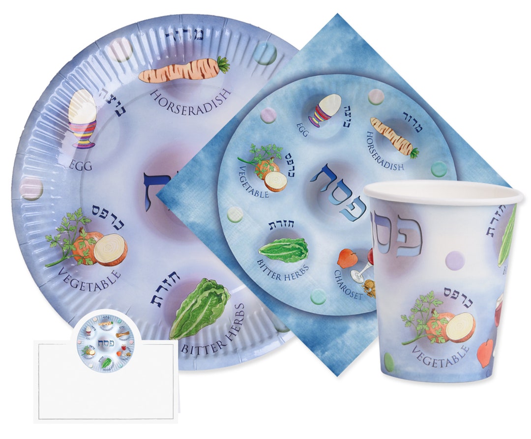 Passover Paper Dining Set, Passover Napkins, Passover Plates, Passover