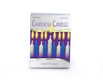 Chanukah Candles, Hanukkah Candles, Candles, Chanukah, 8 Days, Menorah Candles, Festival of Light, Hanukkah, Blue & White