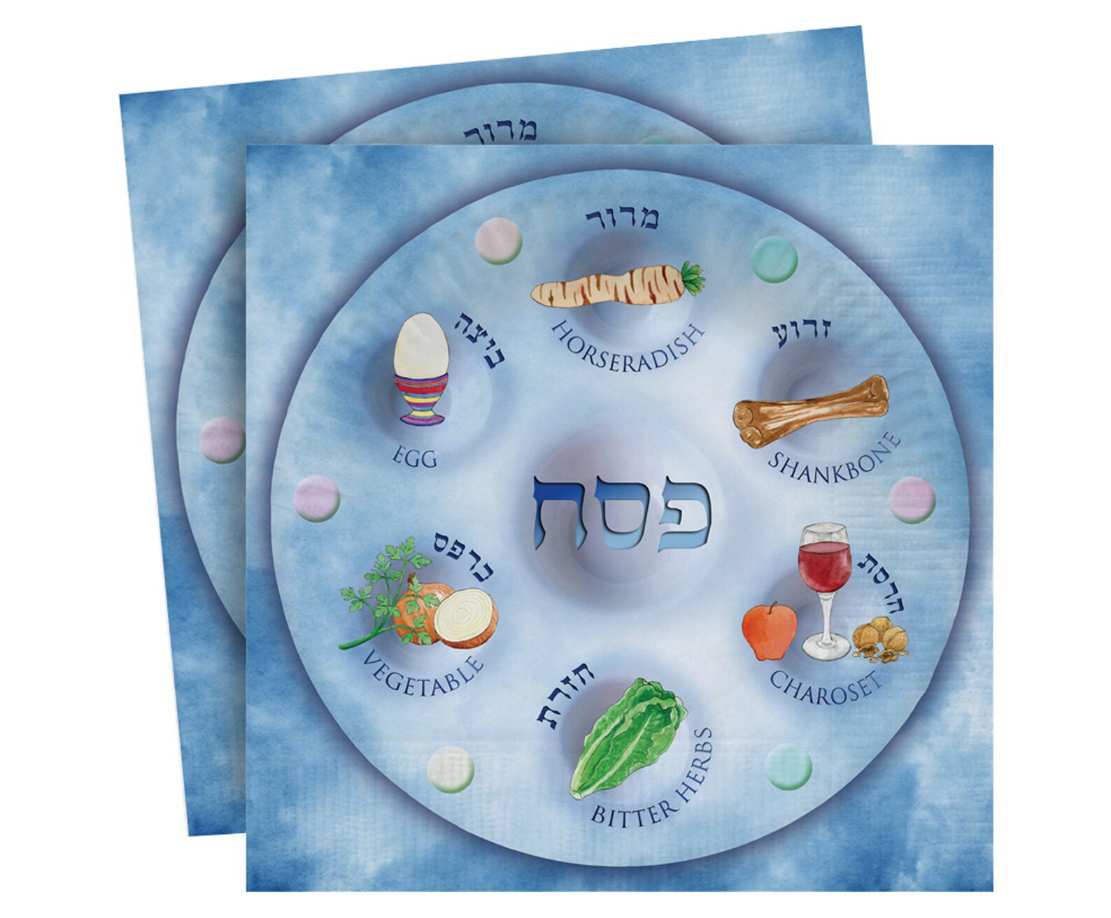 Passover Seder Plate Napkins Passover Napkins Pesach Etsy
