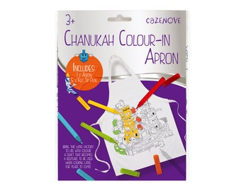 Chanukah Colour-In Apron, Chanukah, Hanukkah, Apron, Jewish, Arts & Crafts