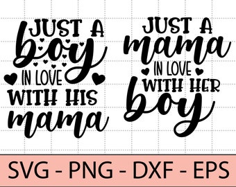 Mom And Son Svg Etsy