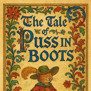 Puss in Boots Coloring Book PDF | Printable Fairy Tale for Kids | Instant Downlo