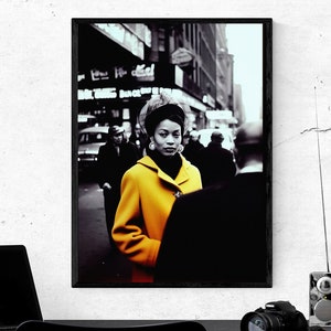 Schöne schwarze Frau Harlem 1950 Foto Schwarz Weiß Museum-Qualitätsdruck