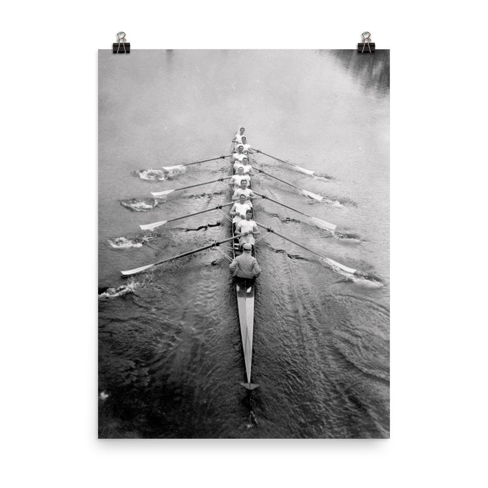 Team Rowing Cambridge 1910 Black and White Photo Museum-quality Print ...