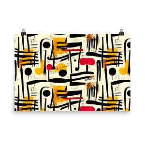 African Art Music Unity 1970s Museum-quality Print