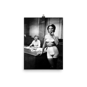 Woman Model Lingerie Photographed by Stanley Kubrick Black And White Museum-quality Print Active