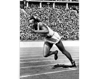 Jessie Owen Berlín 1936 Fotografía en blanco y negro Impresión con calidad de museo