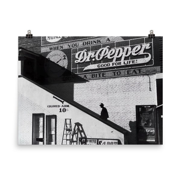 African American Man Walking During Segregation Civil Rights Century Black And White Museum-quality Print