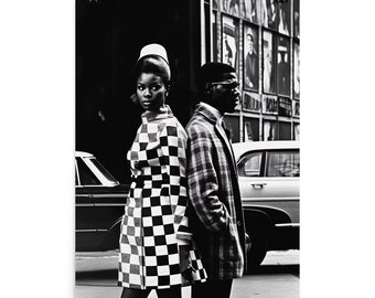 Beautiful Black Couple Fashion 1960s Photography Vogue Photo Black And White Museum-quality Print
