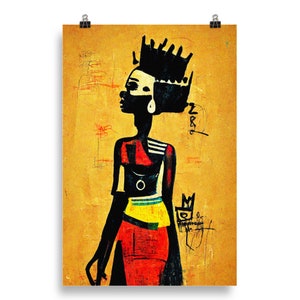 Afrikanische Kunst Afrikanische Königin 1970er Jahre Kunstdruck in Museumsqualität