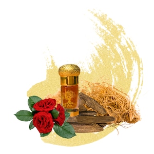 Oud Rose Vetiver - Natural Agarwood Oil Luxury Oud Perfume Arabic Oud Scent Organic Agarwood Oil Thai Cambodia Agarwood Sweet Scent Oud