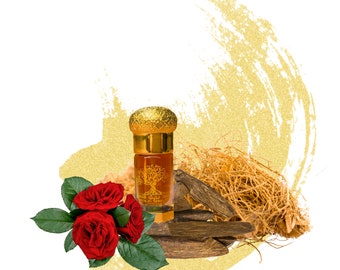 Oud Rose Vetiver - Agarwood Oil Agarwood Oud 100% natural Pure Oil No alcohol No Chemical Oud Oil Oud Attar Cambodian Oud Thai Perfume Oil