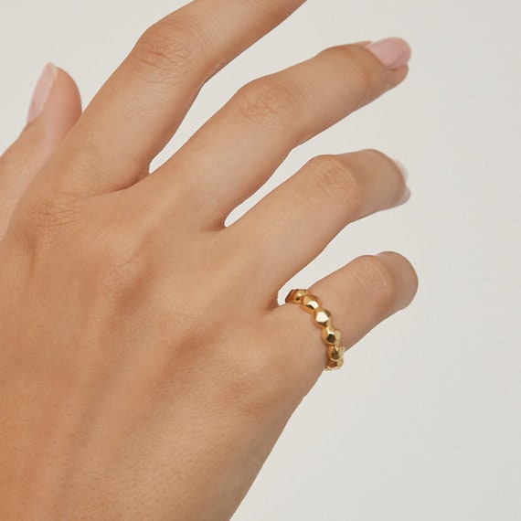 Engravable Hexagon Signet Ring in Gold | Medley Jewellery
