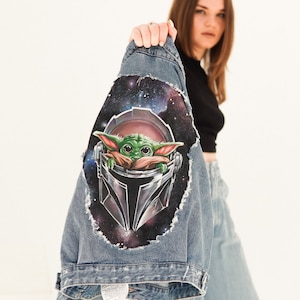 Custom Denim Jacket, Personalized Guy Gift, Handpainted Denim Jacket, Painted Jean Jacket With Art