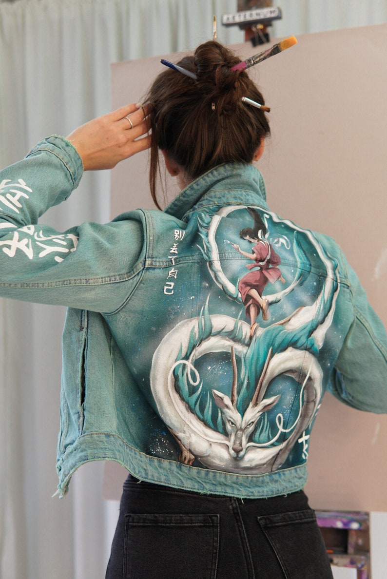 Custom Painted Denim Jacket Customized Women Painted Jacket Etsy