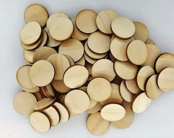 Timber Wood Base Disc Circle Round Shape 3mm Thick 10mm to 100mm Diameter Earrings